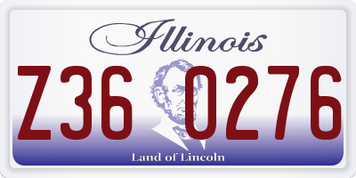 IL license plate Z360276