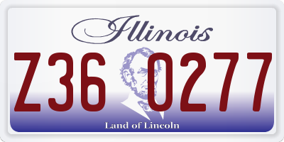 IL license plate Z360277