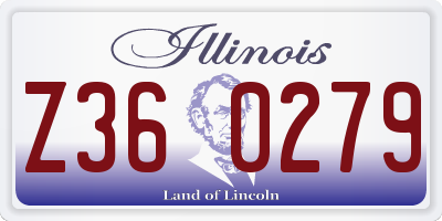 IL license plate Z360279
