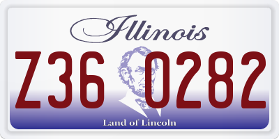 IL license plate Z360282