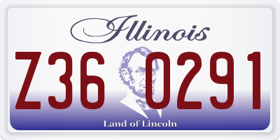 IL license plate Z360291