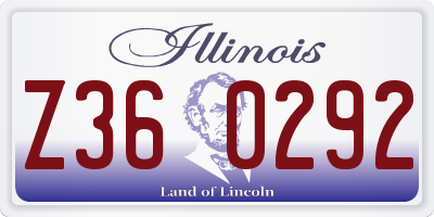 IL license plate Z360292