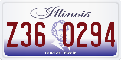 IL license plate Z360294