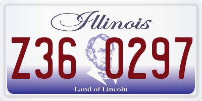 IL license plate Z360297