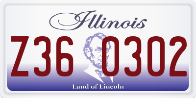 IL license plate Z360302