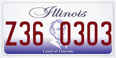 IL license plate Z360303