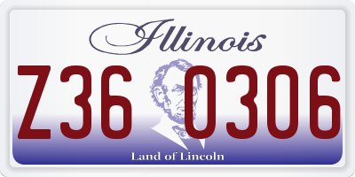 IL license plate Z360306