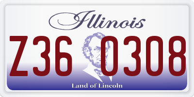 IL license plate Z360308