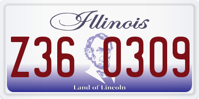 IL license plate Z360309
