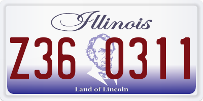 IL license plate Z360311