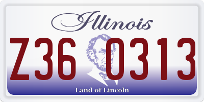 IL license plate Z360313