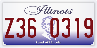 IL license plate Z360319