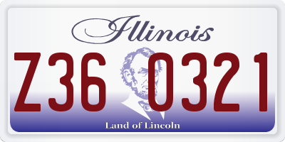 IL license plate Z360321