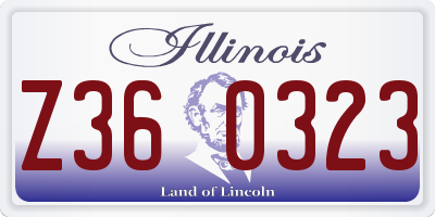 IL license plate Z360323