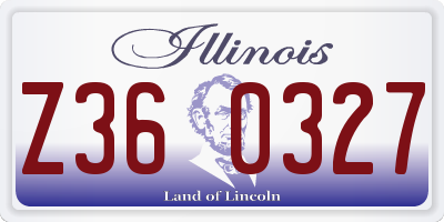 IL license plate Z360327