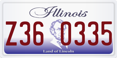 IL license plate Z360335