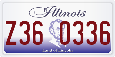 IL license plate Z360336