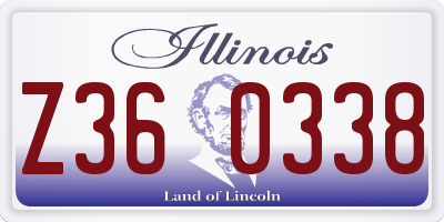 IL license plate Z360338