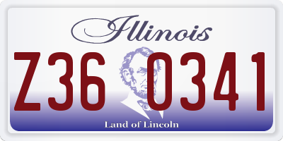 IL license plate Z360341