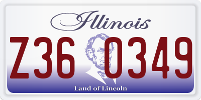 IL license plate Z360349