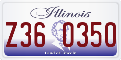 IL license plate Z360350