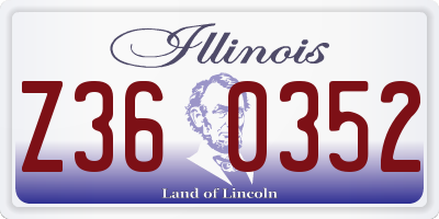IL license plate Z360352