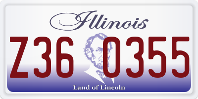 IL license plate Z360355