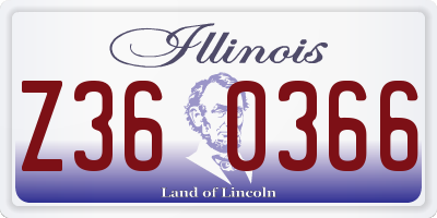 IL license plate Z360366