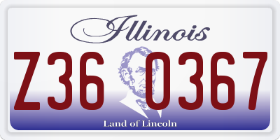 IL license plate Z360367