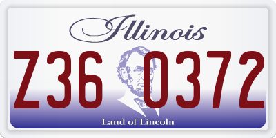 IL license plate Z360372