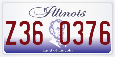 IL license plate Z360376
