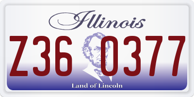 IL license plate Z360377