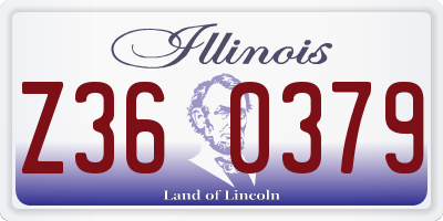 IL license plate Z360379
