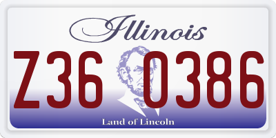 IL license plate Z360386