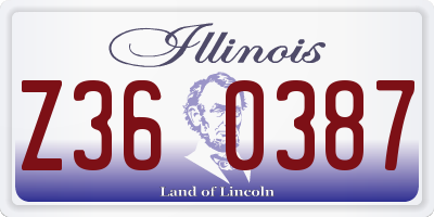 IL license plate Z360387