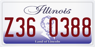 IL license plate Z360388