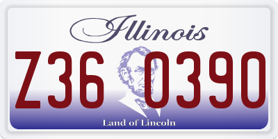 IL license plate Z360390