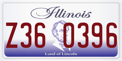 IL license plate Z360396