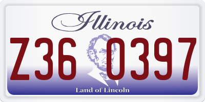 IL license plate Z360397