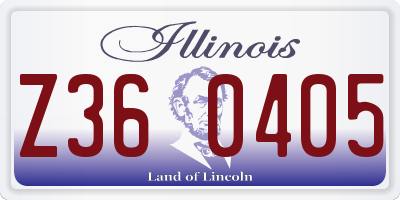 IL license plate Z360405