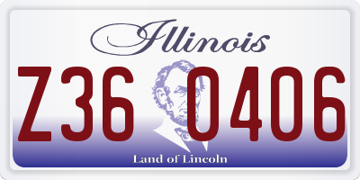 IL license plate Z360406