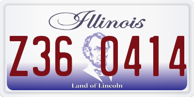 IL license plate Z360414