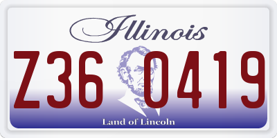 IL license plate Z360419