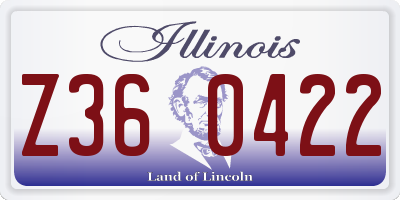 IL license plate Z360422
