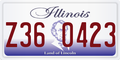 IL license plate Z360423
