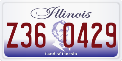 IL license plate Z360429
