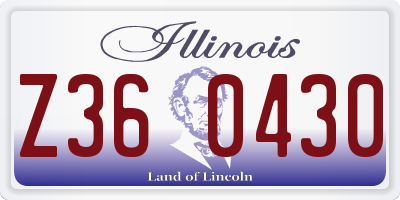 IL license plate Z360430