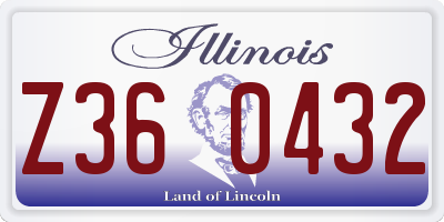 IL license plate Z360432