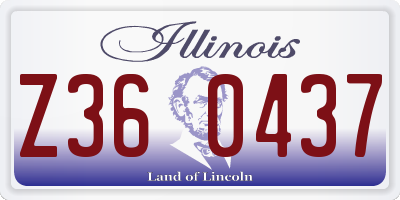 IL license plate Z360437