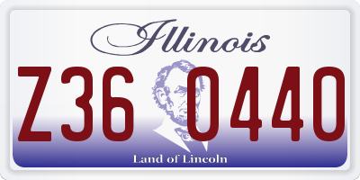 IL license plate Z360440